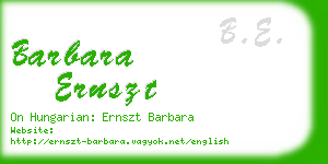 barbara ernszt business card